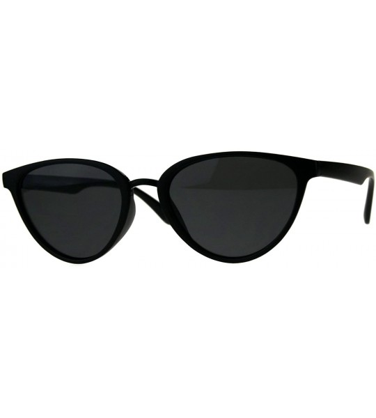Oval Womens Sunglasses Designer Fashion Triangular Oval Frame UV 400 - Matte Black - CR18DM6DWE8 $20.14