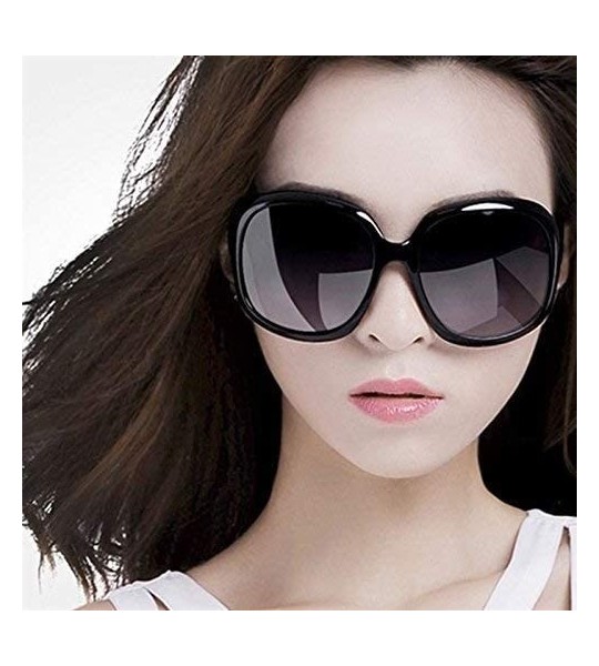 Sport Fashion Lady Sunglasses Driving Glasses Large Frame Polarized Sunglasses - Dark Coffee - C718UTDH0AI $62.03