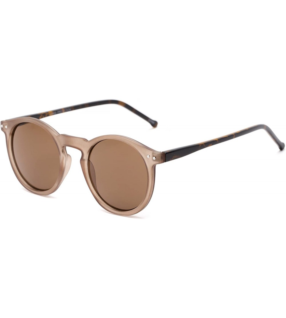 Round Sunglass Warehouse Lincoln- Plastic Round Men's & Women's Full Frame Sunglasses - CP12OD4GYJJ $18.02