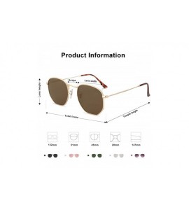 Wayfarer Small Square Polarized Sunglasses for Men and Women Polygon Mirrored Lens SJ1072 - C5189KDXHC8 $25.67