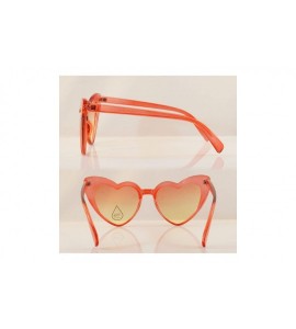 Cat Eye Iconic Celebrity Heart Cat-Eye Smoke Lens Sunglasses A059 - Red/ Red Gr - CK1807NTD0C $17.98