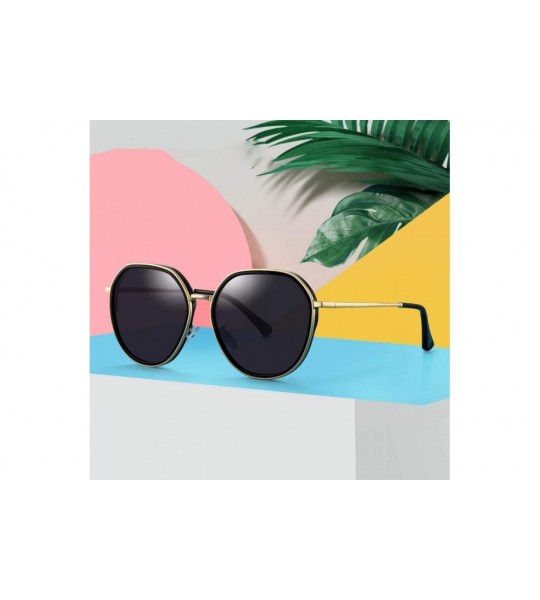 Aviator DESIGN 2019 New Arrival Women Fashion Trending Sunglasses Ladies C01 Black - C03 Bud Green - CI18XGG28NI $28.55