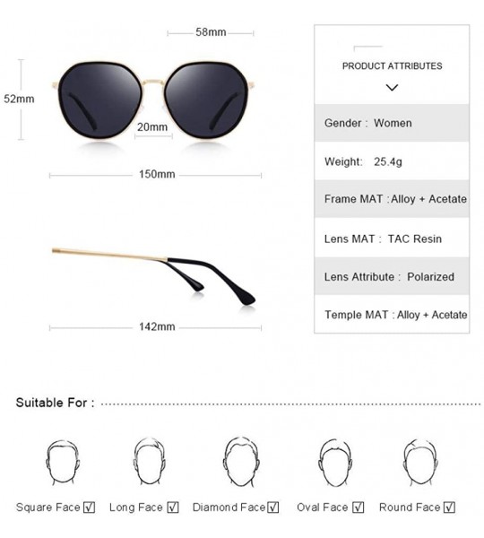 Aviator DESIGN 2019 New Arrival Women Fashion Trending Sunglasses Ladies C01 Black - C03 Bud Green - CI18XGG28NI $28.55