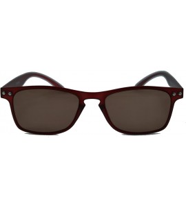 Wayfarer In FlexiSun- Reading Sunglasses Super Comfortable Flexible Frames - Red - CP124HTLGWR $23.18