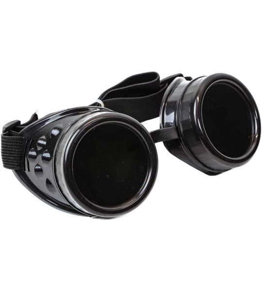 Goggle Black Goggles Sunglasses Cosplay Aviator Steampunk Gothic Burning Man - C41281C0ARR $19.94