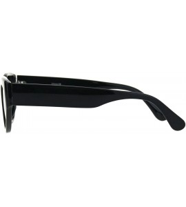 Oval Womens Oval Cateye Sunglasses Chic Stylish Fashion UV 400 Shades - Black (Black) - CR18IDN69N6 $18.76