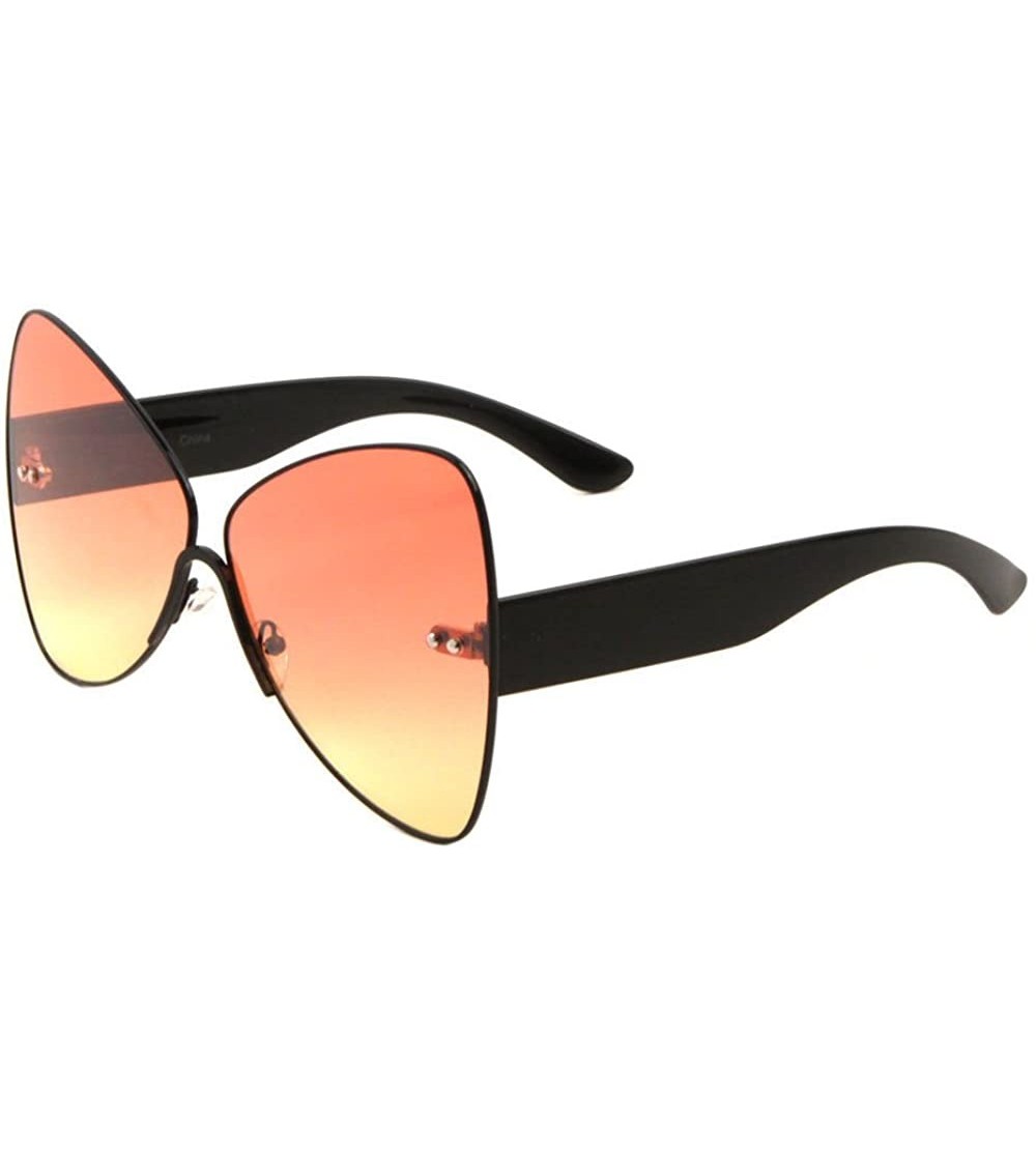Butterfly Monarch Oversized Butterfly Womens Sunglasses - Black Frame - C6188TLQWWN $23.13