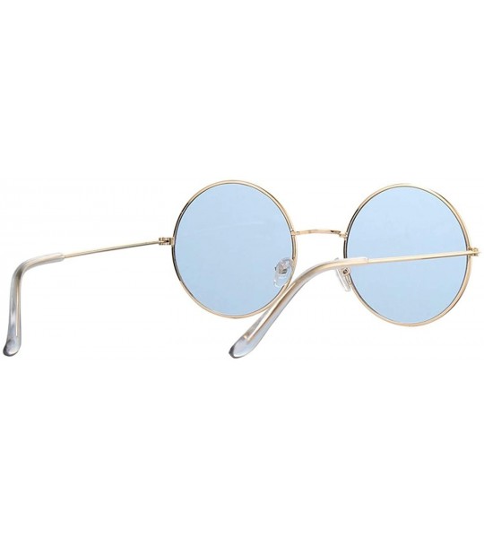 Goggle Women Round Sunglasses Fashion Vintage Metal Frame Ocean Sun Glasses Shade Oval Female Eyewear - C6197Y6SILY $29.32