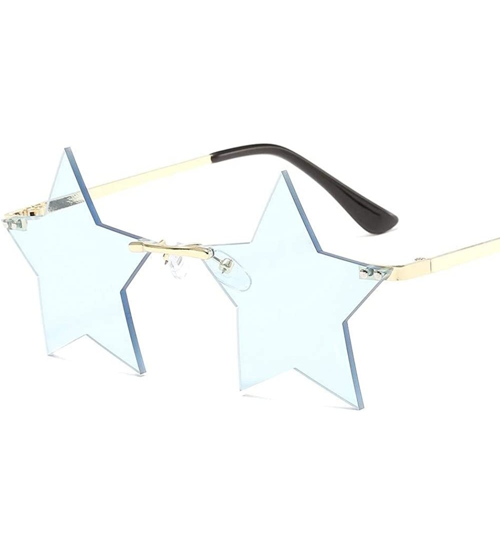 Round European and American Prom Party Sunglasses Pentagram Glasses Sunglasses Fashion Sunglasses - D - CP190OCODSA $45.44