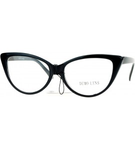 Cat Eye Womens Classic Gothic High Point Cat Eye Glasses - Black - CF12C4VMN27 $17.49