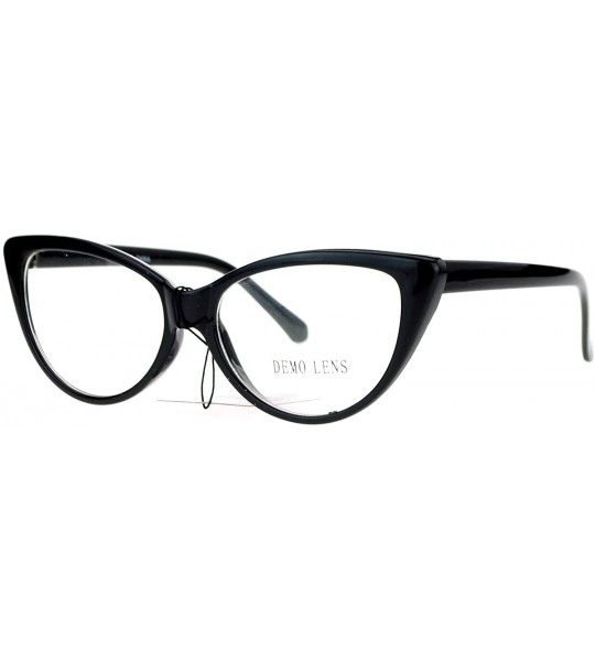 Cat Eye Womens Classic Gothic High Point Cat Eye Glasses - Black - CF12C4VMN27 $17.49