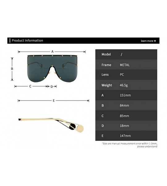 Shield Vintage Sunglasses Oversized Windproof Glasses - Rainbow - CZ18QKAWD75 $26.46