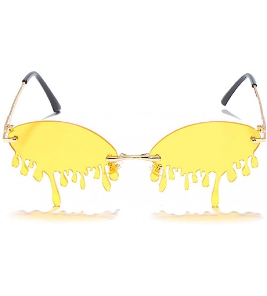 Rimless Rimless Steampunk Sunglasses Fashion Frameless - CQ1979W9YR5 $37.00