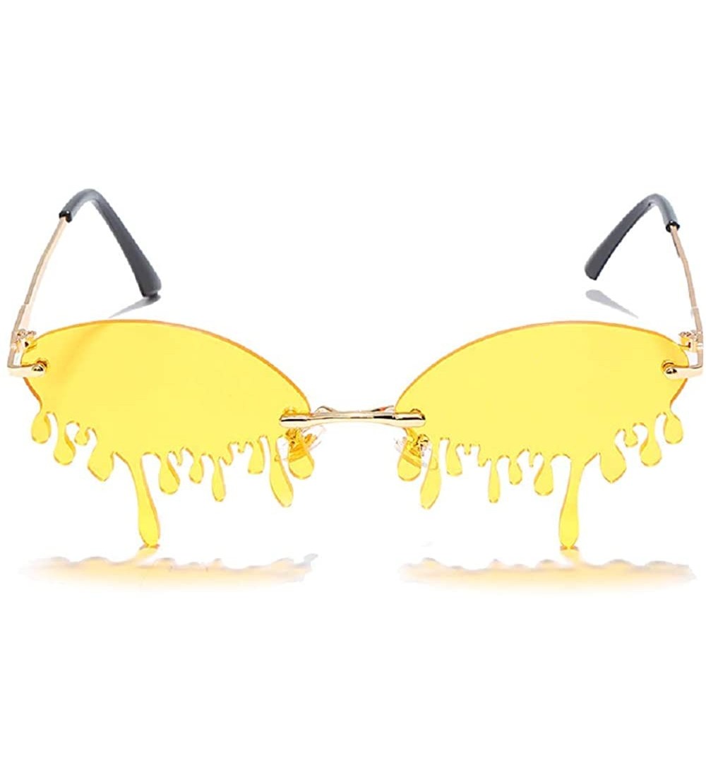 Rimless Rimless Steampunk Sunglasses Fashion Frameless - CQ1979W9YR5 $37.00