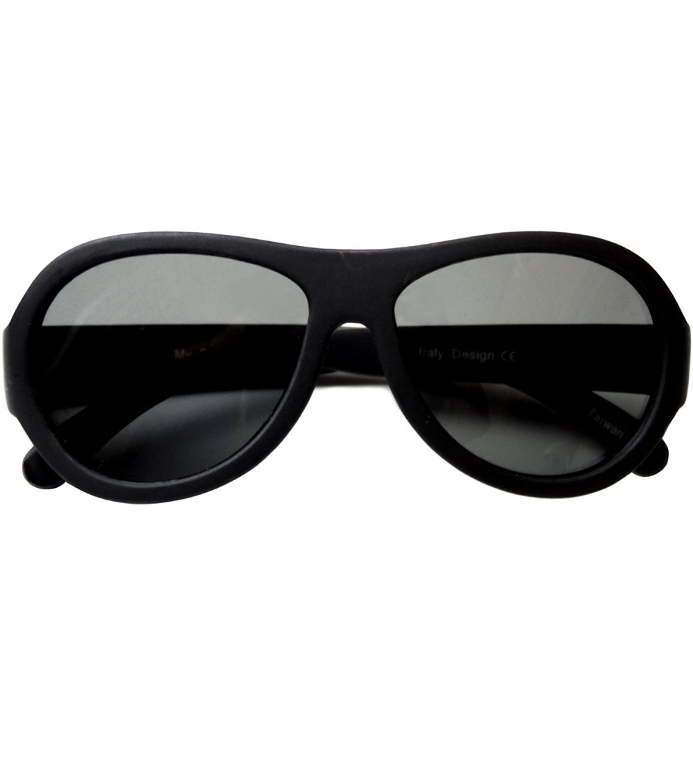 Aviator Top Flyer - Baby- Toddler's First Sunglasses for Ages 1-2 Years - Black - CN186QZNNWI $19.09