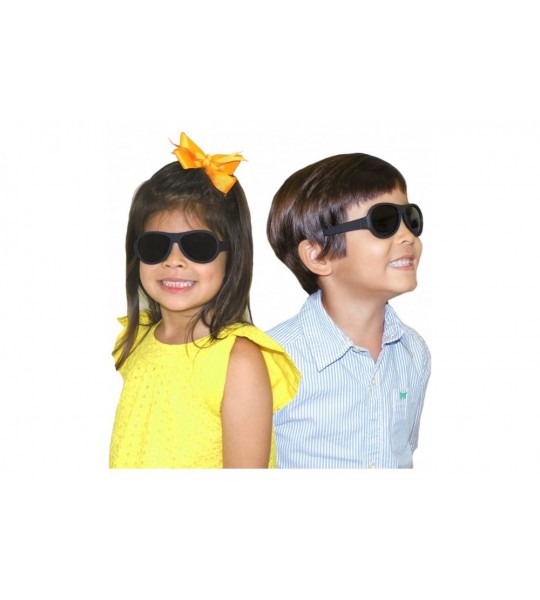 Aviator Top Flyer - Baby- Toddler's First Sunglasses for Ages 1-2 Years - Black - CN186QZNNWI $19.09