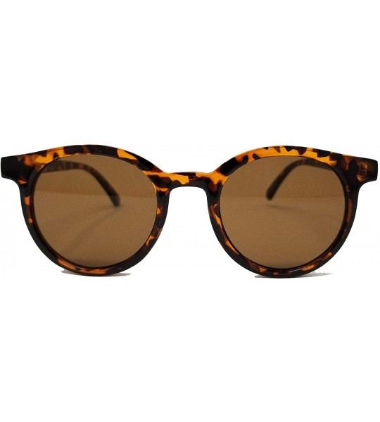 Round Vintage Sunglasses Horn Rimmed Round Circle Sunglasses IL1010 - Tortoise - CY18LH3S8GS $26.29