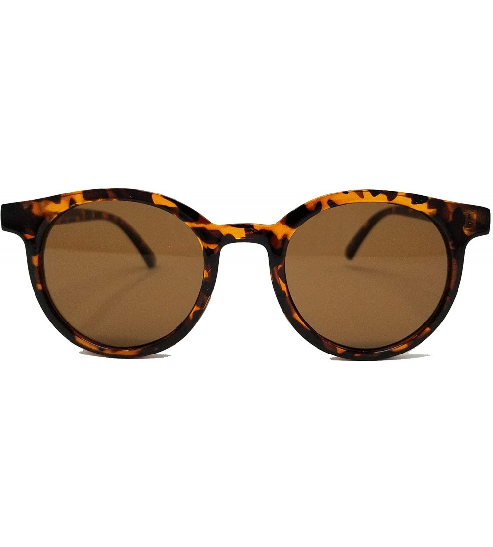 Round Vintage Sunglasses Horn Rimmed Round Circle Sunglasses IL1010 - Tortoise - CY18LH3S8GS $26.29
