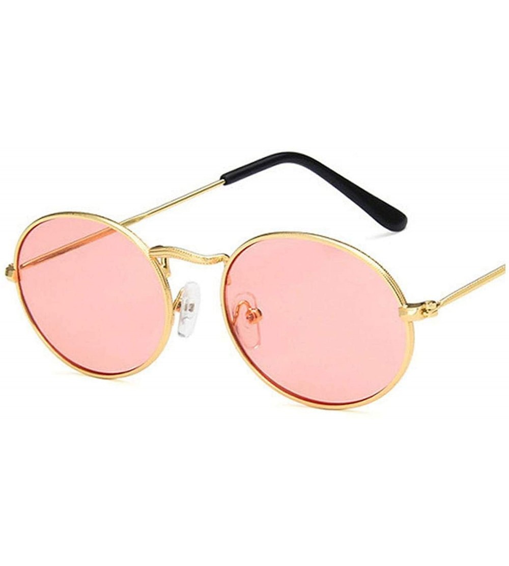 Oversized Retro Oval Sunglasses Women Luxury Brand Designer Vintage Small Black Red Yellow Men Shades Oculos UV400 - C7 - CF1...