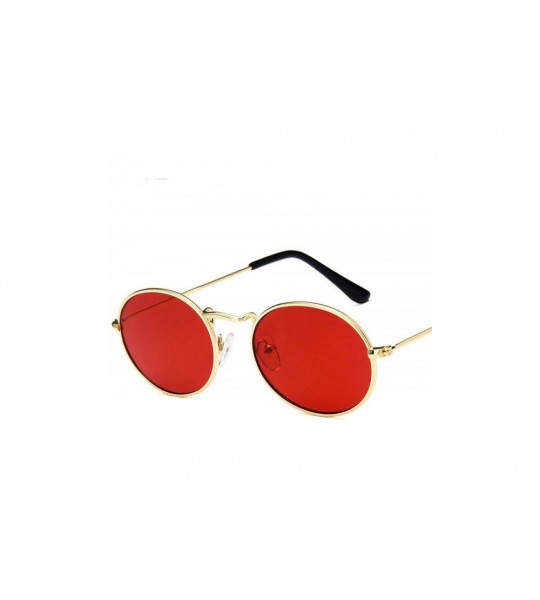 Oversized Retro Oval Sunglasses Women Luxury Brand Designer Vintage Small Black Red Yellow Men Shades Oculos UV400 - C7 - CF1...