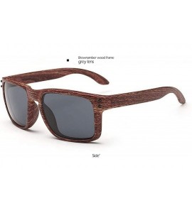 Square Wood Sunglasses Mens Retro Sun Glasses Square Women Men Brand Designer Glasses Mirror Colorful - CT18S6MWXXM $19.11