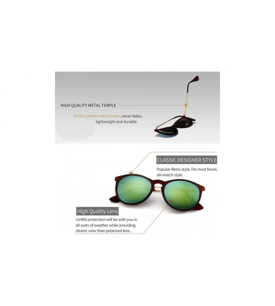 Aviator Vintage Round Sunglasses for Women Classic Retro Designer Style - CZ18CURAM48 $27.23