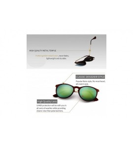 Aviator Vintage Round Sunglasses for Women Classic Retro Designer Style - CZ18CURAM48 $27.23