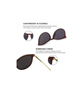 Aviator Vintage Round Sunglasses for Women Classic Retro Designer Style - CZ18CURAM48 $27.23