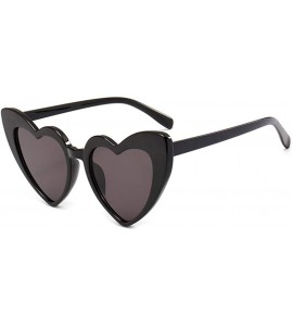 Cat Eye Heart Sunglasses Women Cat Eye Sun Glasses Retro Love Heart Shaped Glasses - Rgray - CZ18WYR86OA $45.29