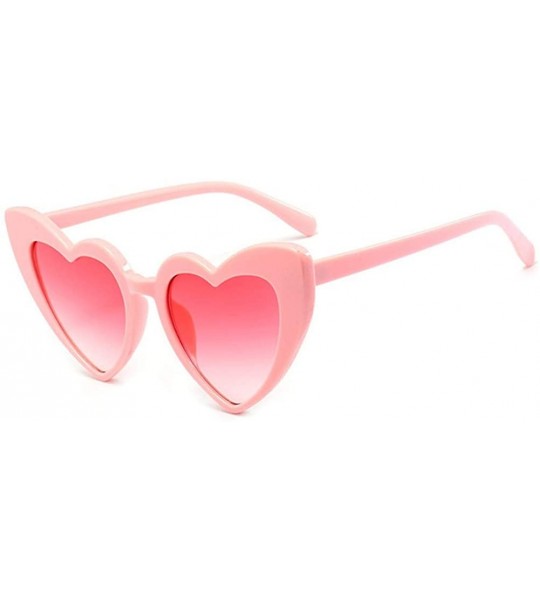 Cat Eye Heart Sunglasses Women Cat Eye Sun Glasses Retro Love Heart Shaped Glasses - Rgray - CZ18WYR86OA $45.29