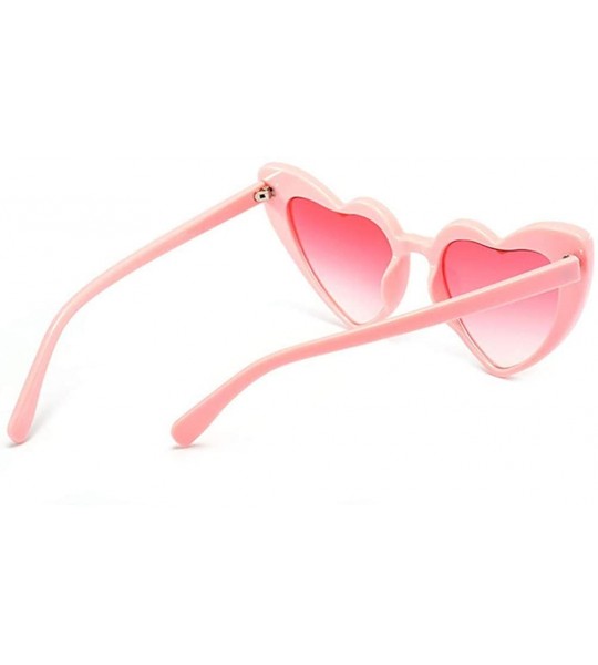 Cat Eye Heart Sunglasses Women Cat Eye Sun Glasses Retro Love Heart Shaped Glasses - Rgray - CZ18WYR86OA $45.29