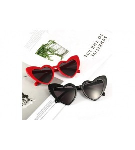 Cat Eye Heart Sunglasses Women Cat Eye Sun Glasses Retro Love Heart Shaped Glasses - Rgray - CZ18WYR86OA $45.29