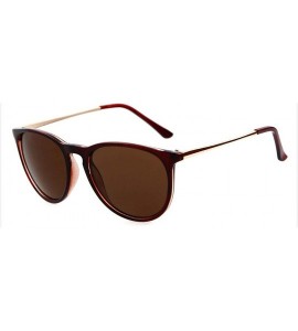 Goggle Metal Thin Legs Vintage Sunglasses Women Round Sun Glasses Woman Oculos De Sol FemininosGafas - C3 Brown - CC197Y78LCC...