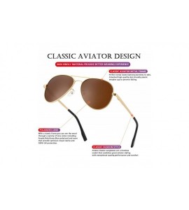 Aviator Polarized Aviator Sunglasses for Men Women Metal Frame 100% UV400 Protection Lens- 58mm - CT18Z7ZLL9Q $26.23