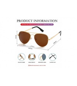 Aviator Polarized Aviator Sunglasses for Men Women Metal Frame 100% UV400 Protection Lens- 58mm - CT18Z7ZLL9Q $26.23