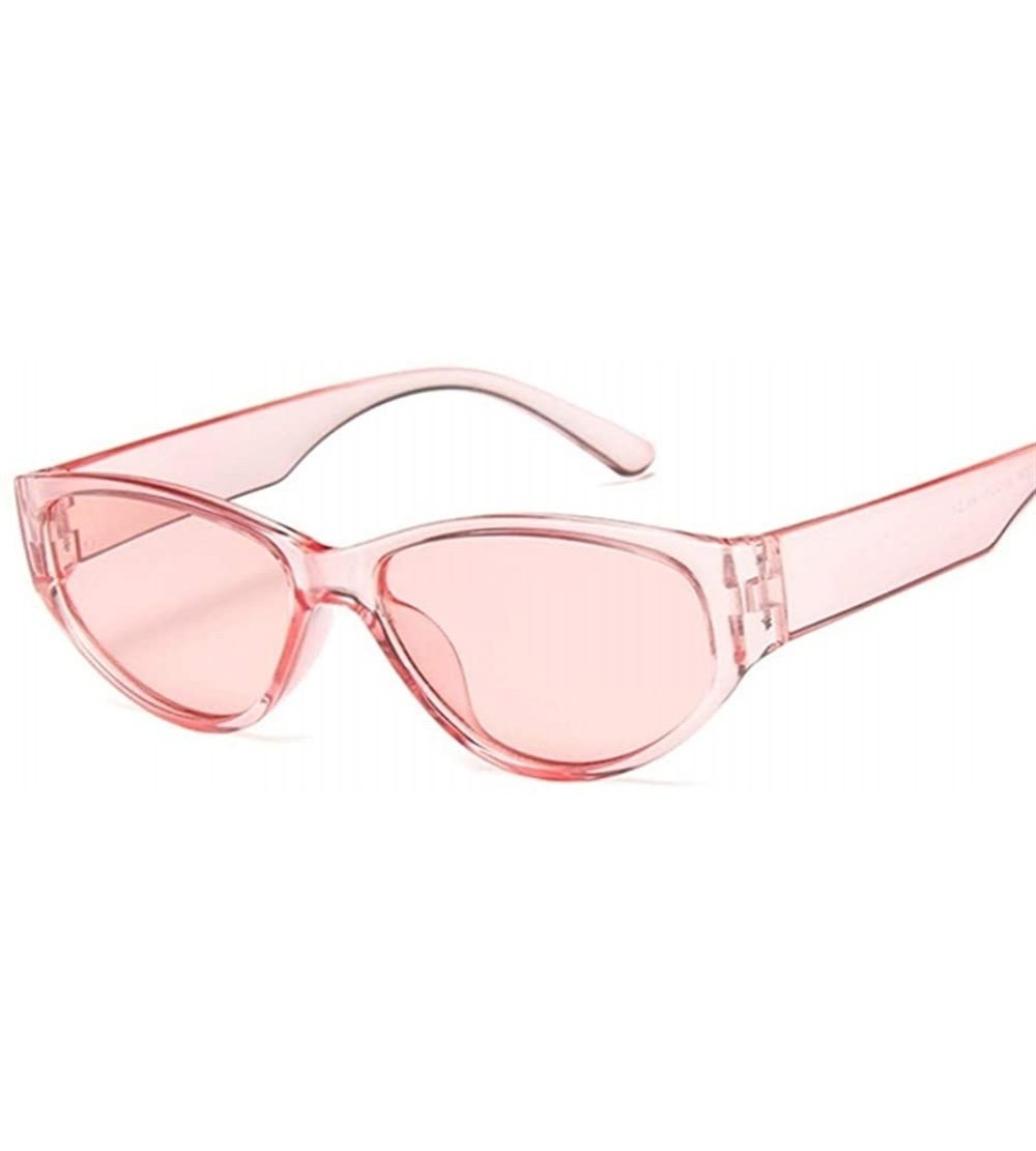 Round Sexy Cat Eye Sunglasses Women Mirror Sun Glasses Ladies Round Lens Shades For Female Eyewear UV400 - Pink - CK198XAAHYE...