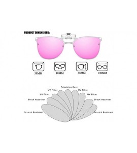 Round Polarized Clip-on Sunglasses Anti-Glare UV 400 Protection Cateye/Aviator Sun Glasses Clip On Prescription Glasses - CG1...