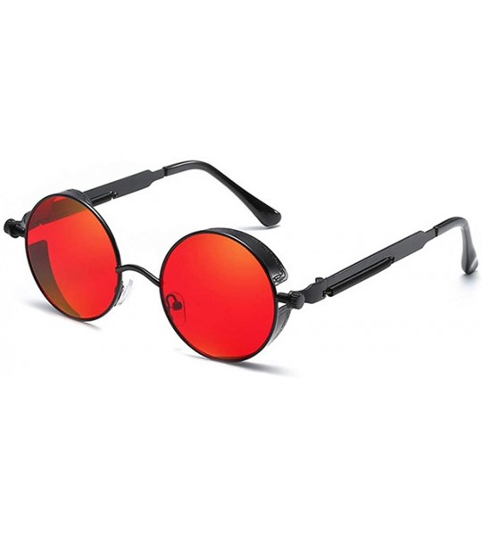 Oversized Unisex Vintage Eye Sunglasses-Retro Eyewear Fashion Radiation Protection - Red - CS18OZ7ELIK $16.43