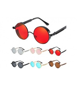 Oversized Unisex Vintage Eye Sunglasses-Retro Eyewear Fashion Radiation Protection - Red - CS18OZ7ELIK $16.43