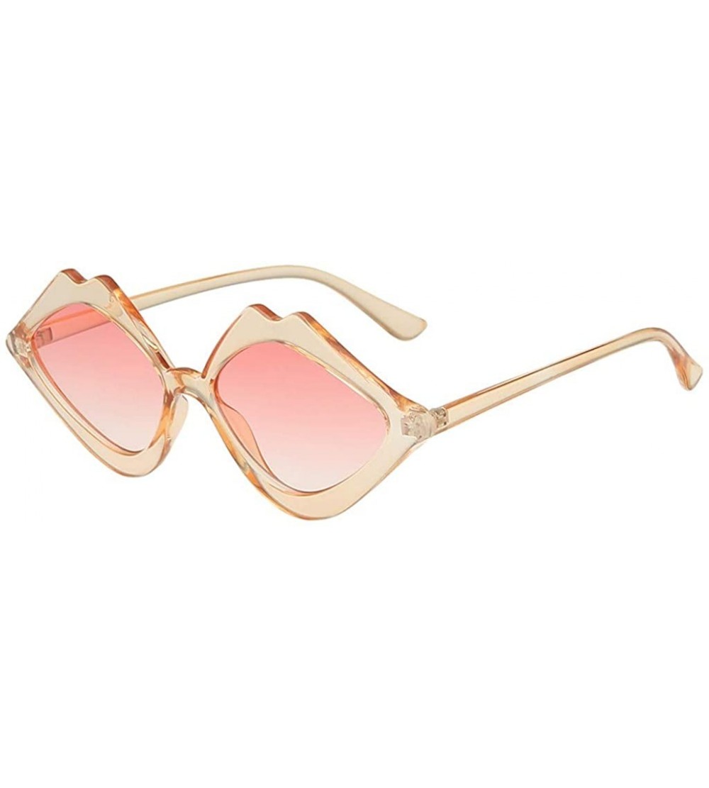 Oval Fashion Jelly Sunglasses GorNorriss Integrated - Pink Lens/Pink Frame - CZ18QHWMNXW $15.34