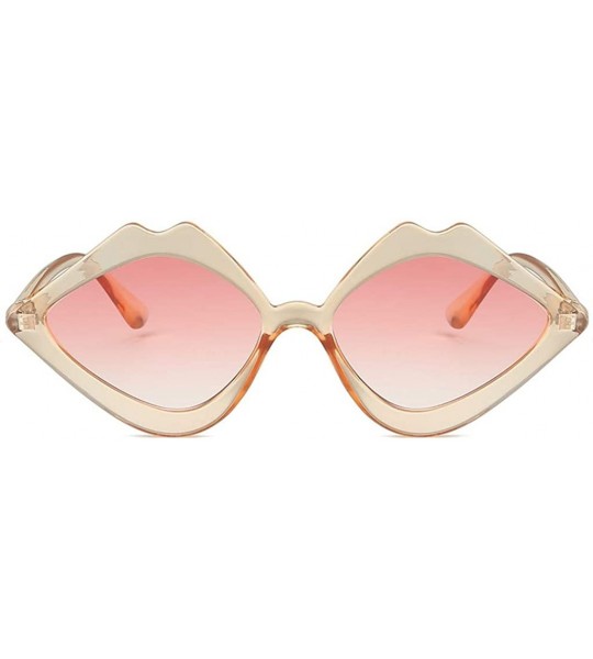 Oval Fashion Jelly Sunglasses GorNorriss Integrated - Pink Lens/Pink Frame - CZ18QHWMNXW $15.34