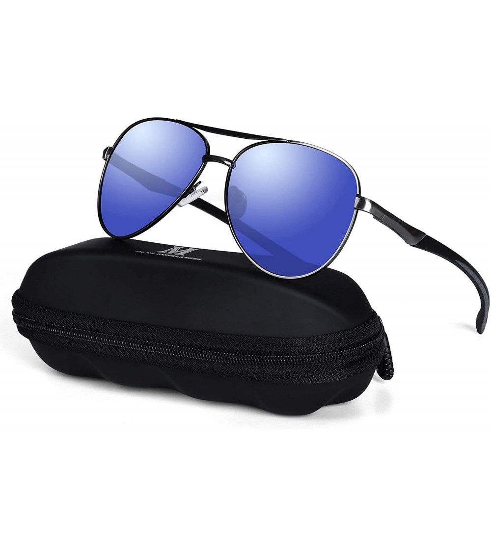 Sport Sunglasses Polarized Lightweight Protection - 3-gun/Blue Lens - CU1963GEH4X $29.23