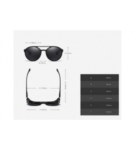 Shield Round Mirrored Sunglasses For Men Shield Men Sun Glasses Polarized - Matte Black - CM18M4MXIYU $21.26