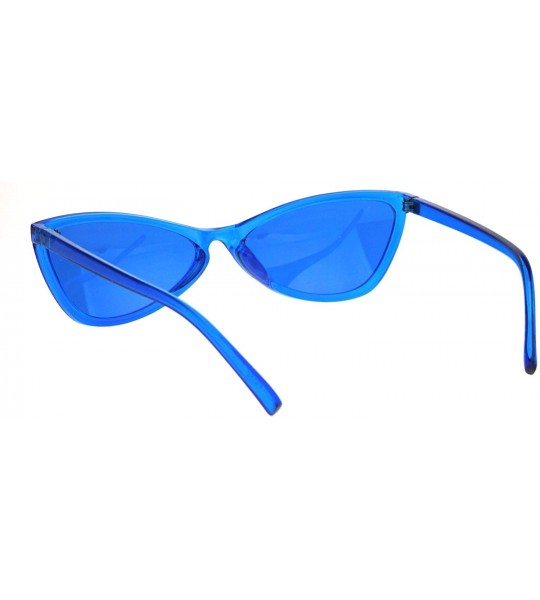 Butterfly Womens Wide Butterfly Cateye Sunglasses Unique Stylish Shades UV 400 - Blue (Blue) - C018S7Q2M4R $19.42