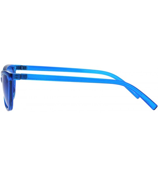 Butterfly Womens Wide Butterfly Cateye Sunglasses Unique Stylish Shades UV 400 - Blue (Blue) - C018S7Q2M4R $19.42