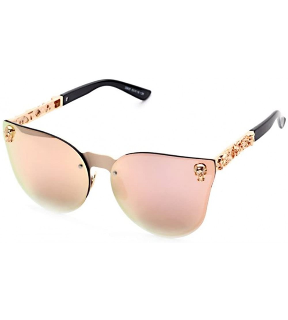 Oversized Man and woman Metal sunglasses Oval glasses - C3 - C918CXE6607 $23.79