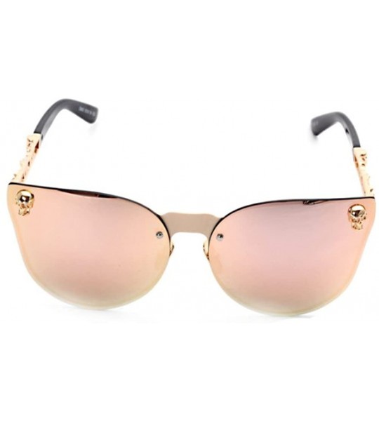 Oversized Man and woman Metal sunglasses Oval glasses - C3 - C918CXE6607 $23.79