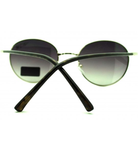 Round Round Thin Small Sunglasses Women's Vintage Retro Fashion - Silver - CB11PLVAD33 $19.96