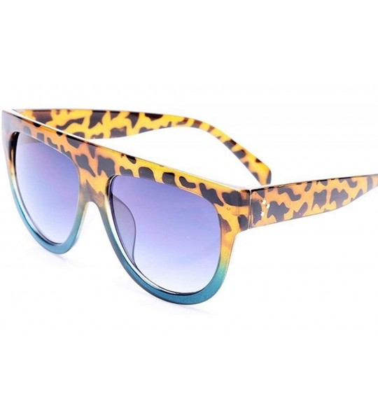 Oversized Sunglasses Women Gradient 2019 Summer Style Classic Women Sun Glasses Female Eyewear UV400 - Black Leopard - CY18W0...