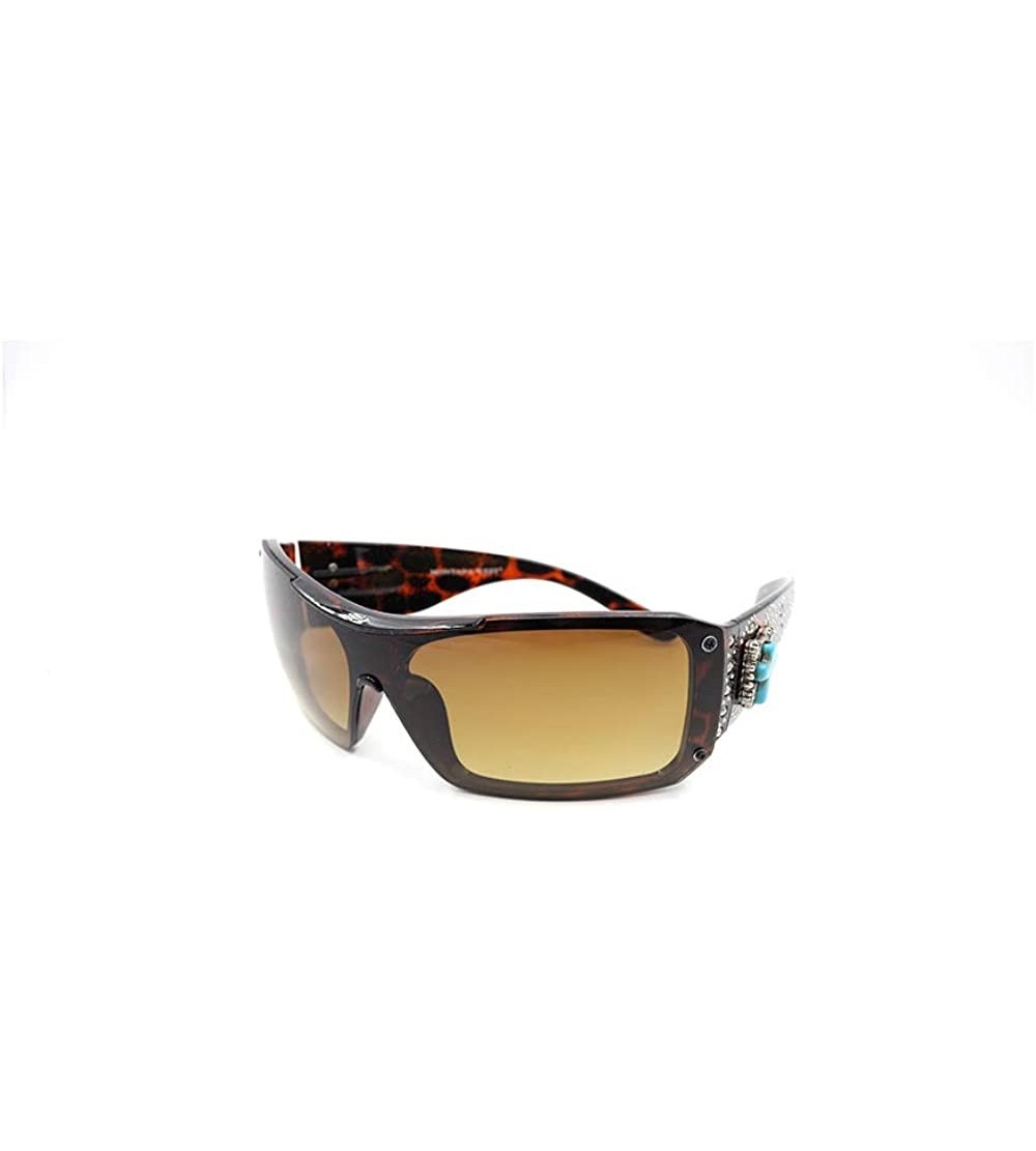 Wayfarer Wayfarer Rhinestone Sunglasses For Women Western UV 400 Protection Shades With Bling - C219CDSOQ6T $47.29